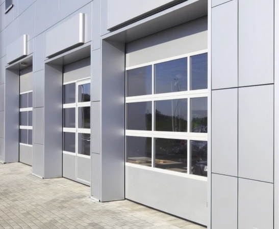 Панорамные ворота Алютех Alutrend в Железноводске